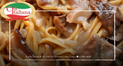 Talharim ao Molho de Filé Mignon e Funghi