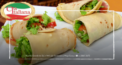 Wrap com massa de panqueca