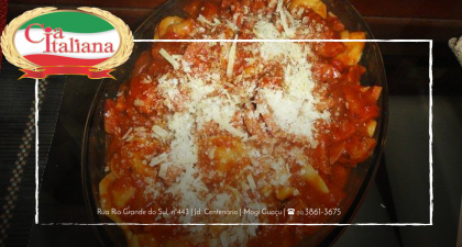 Capeletti com molho de calabresa